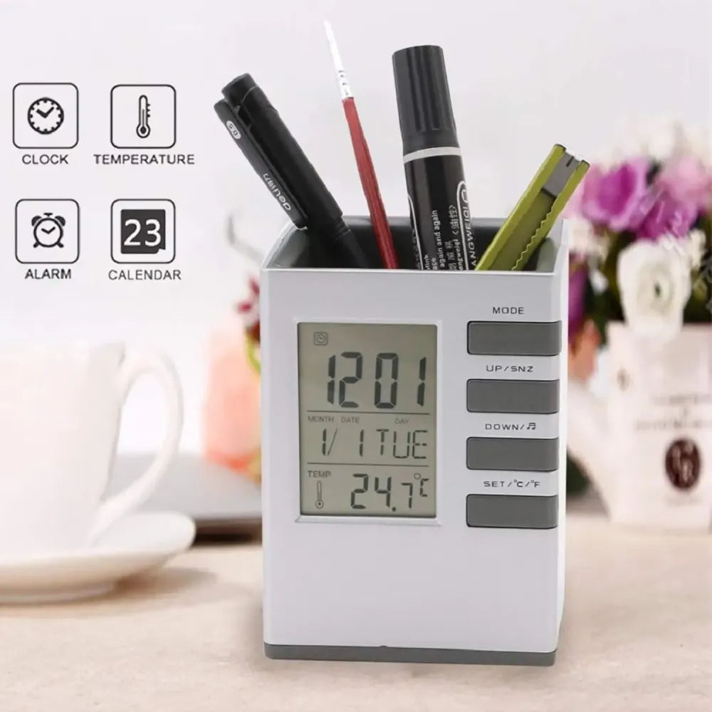 Smart desk clock organizer - potential heroes