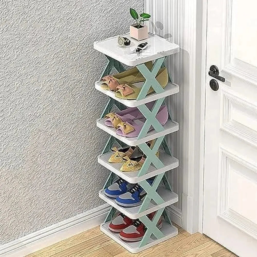 Smart foldable 4-layer shoe rack
