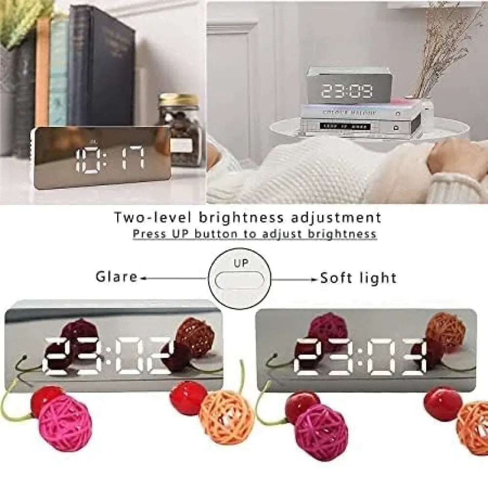 Smart led mirror alarm clock