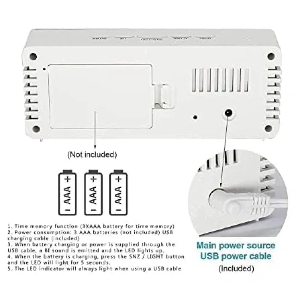Smart led mirror alarm clock