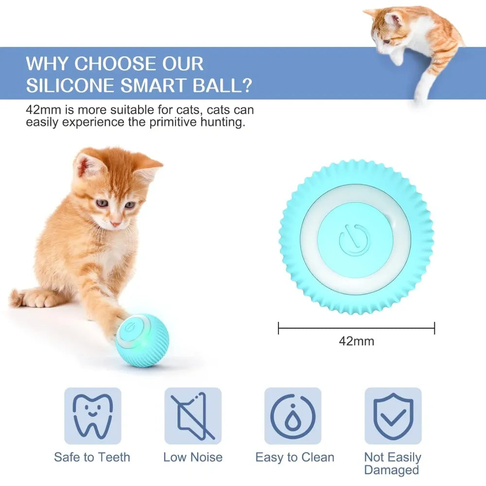 Smart self-roller ball toy for pets
