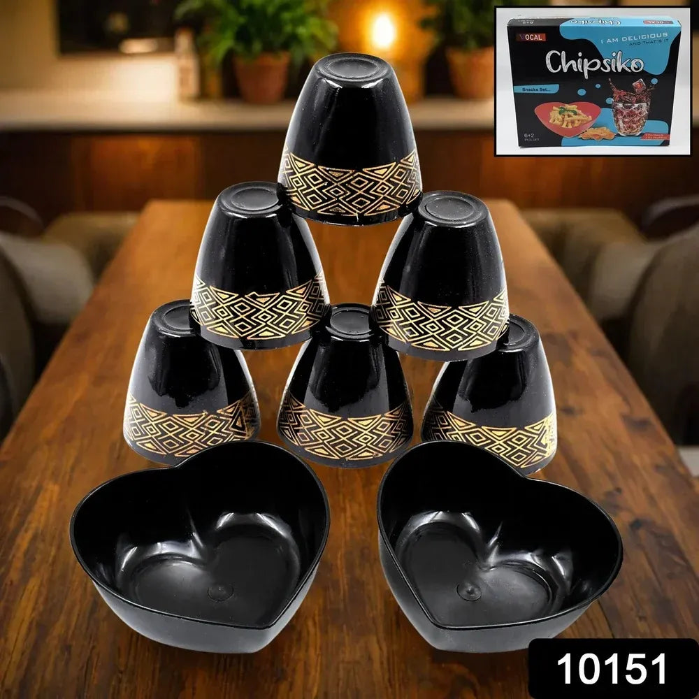 Snake-themed bowl & glass set - home kitchen