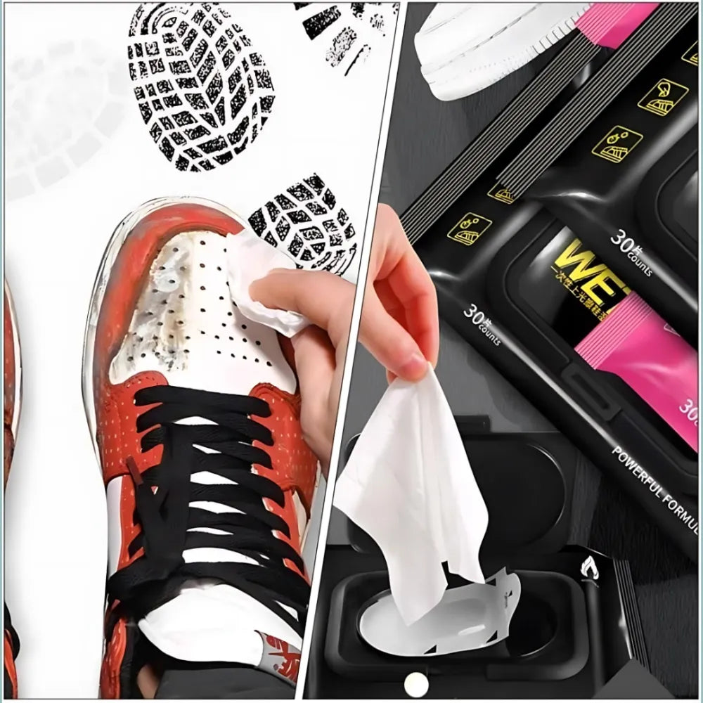 Sneaker & shoe cleaner wipes