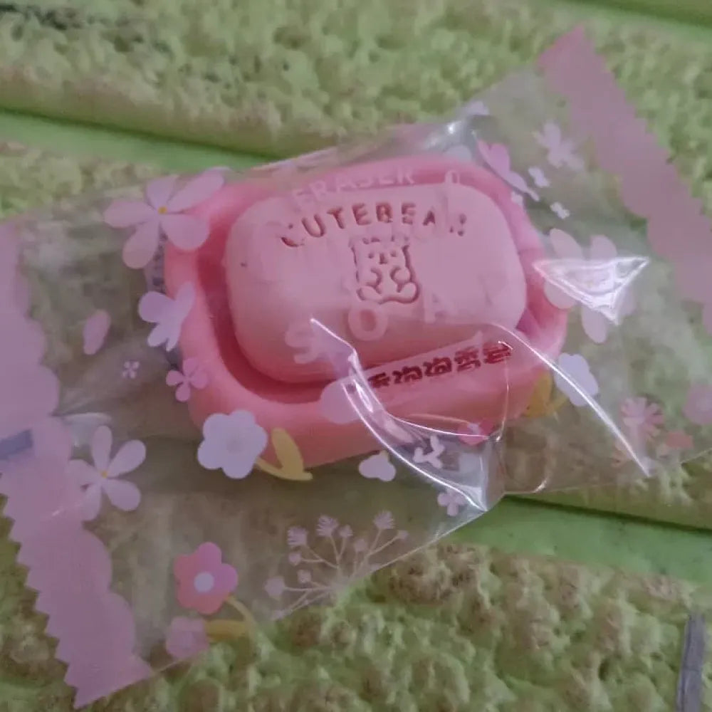 Soap-shaped fun erasers - office