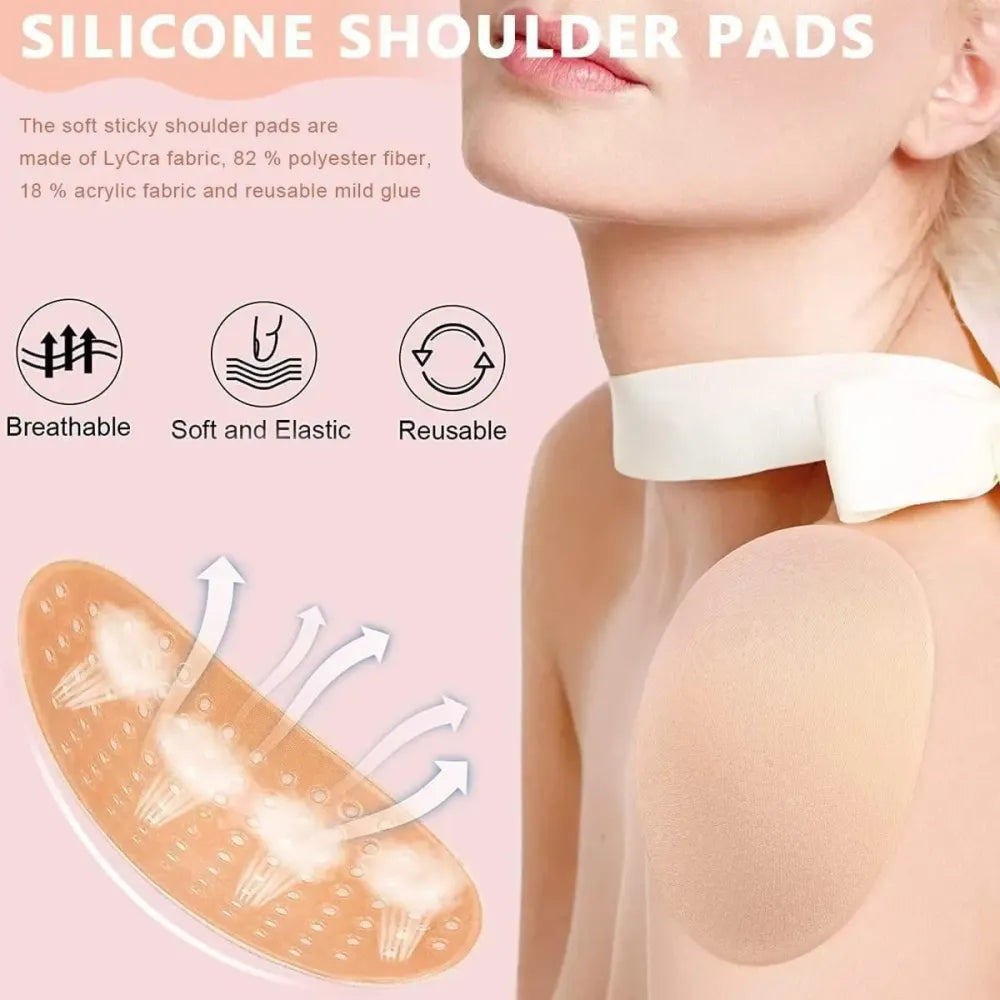 Soft silicone anti-slip shoulder push-up pads
