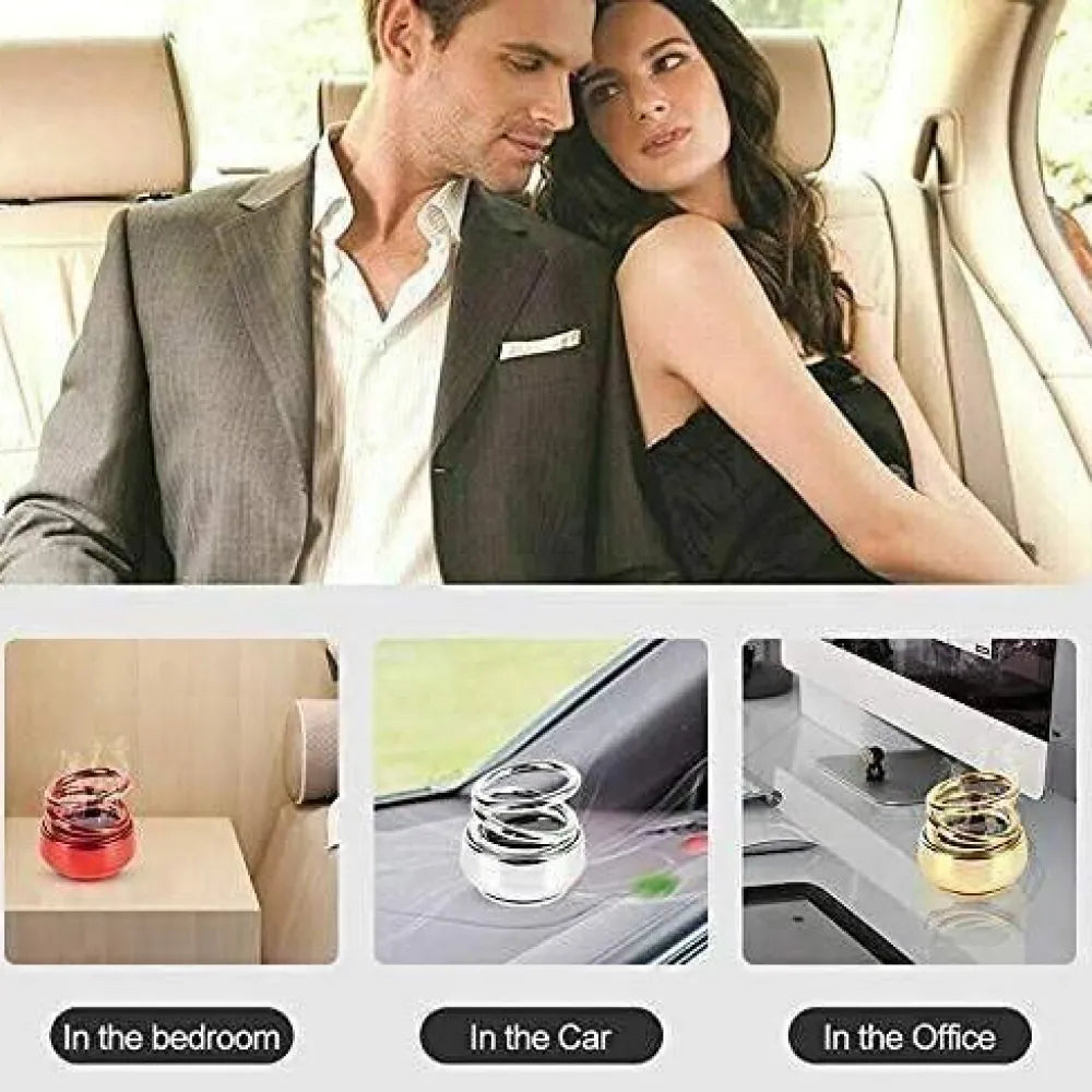 Solar energy rotating ring with long lasting french organic fragrance
