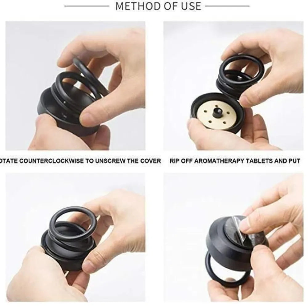 Solar energy rotating ring with long lasting french organic fragrance