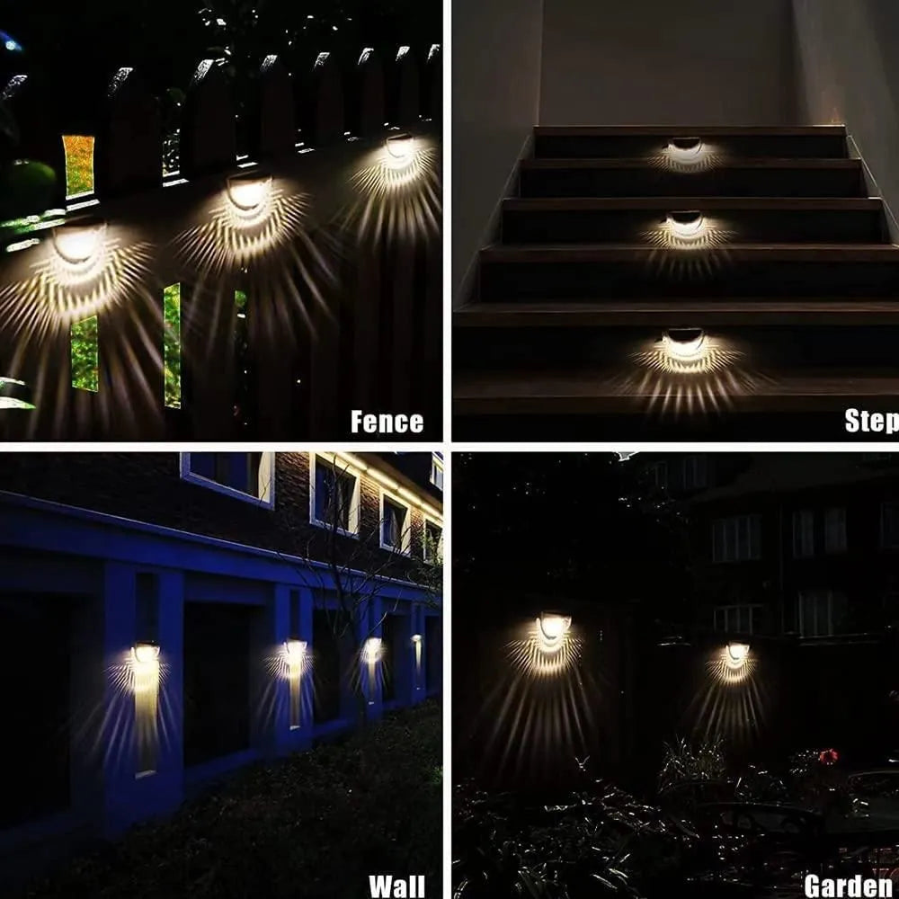 Solar fence lights (pack of 4)