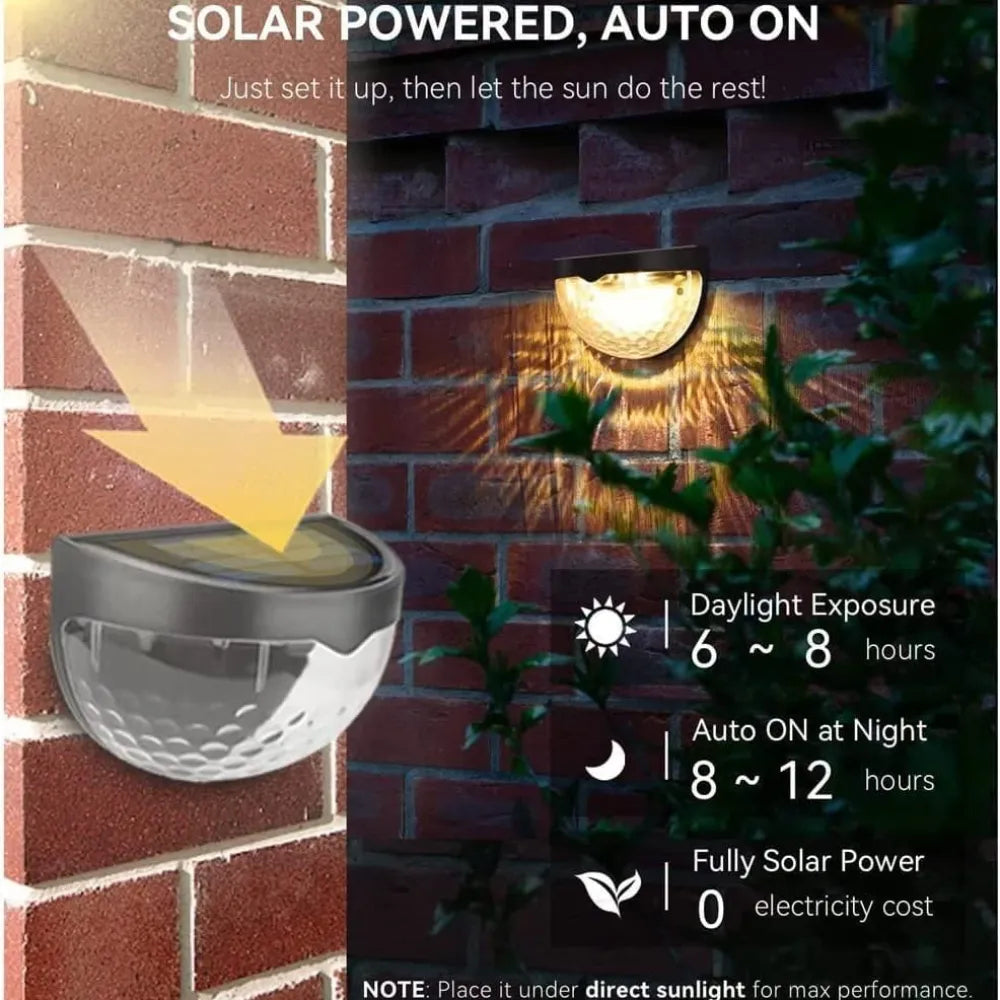 Solar fence lights (pack of 4)