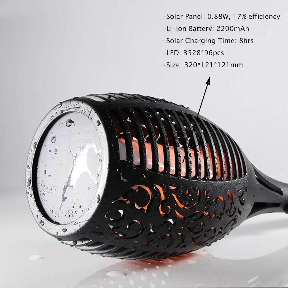 Solar flame torch – 96 led