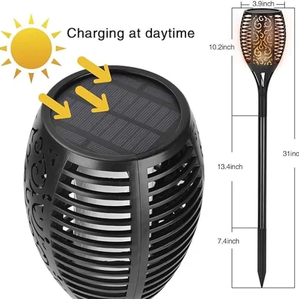 Solar flame torch – 96 led