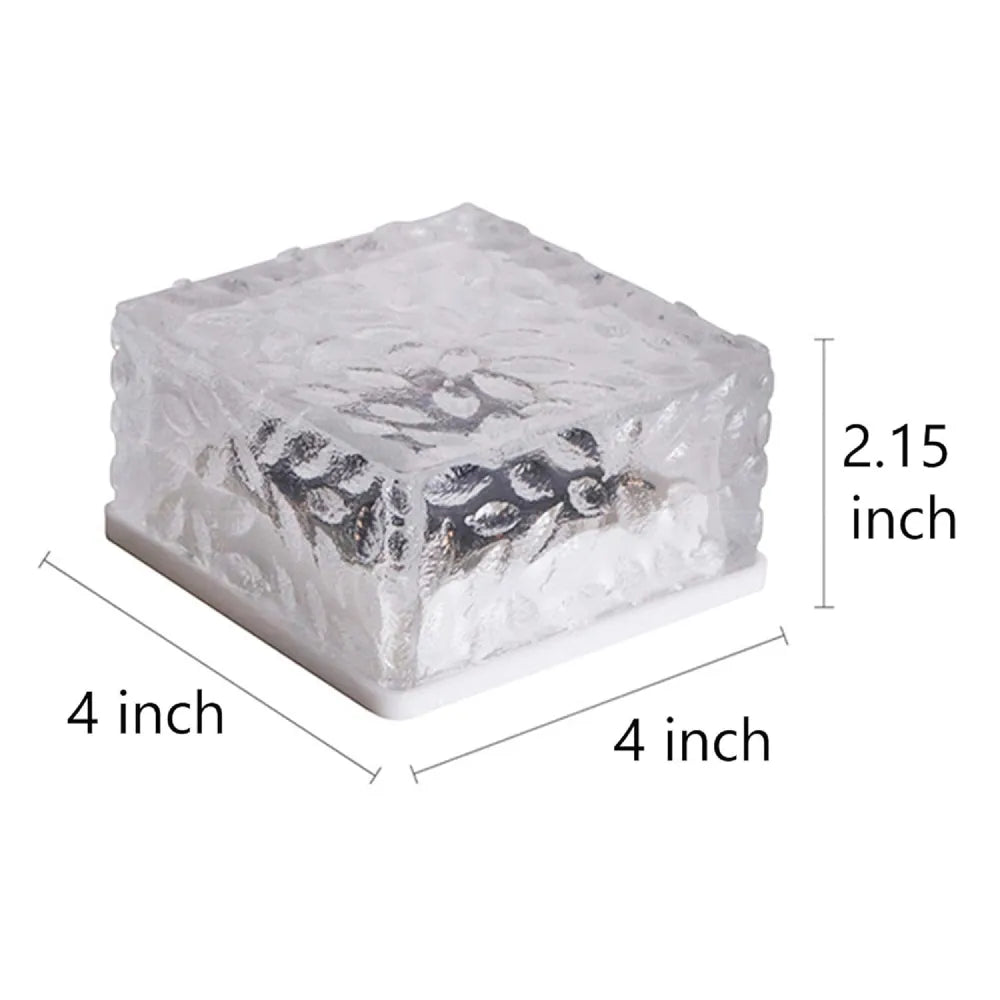 Solar ice cube garden lights