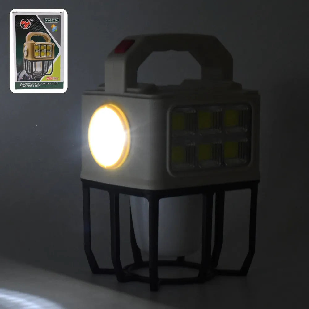 Solar portable camping lantern 3 light modes - home improvement