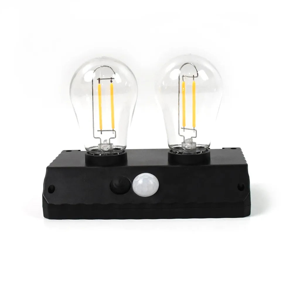 Solar-powered double led lamp - electronics