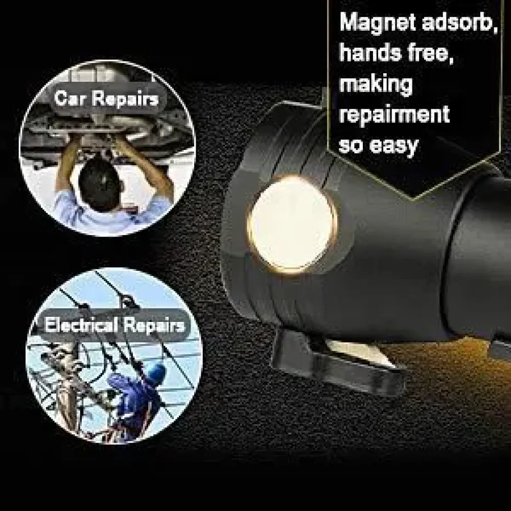 Solar-powered emergency flashlight