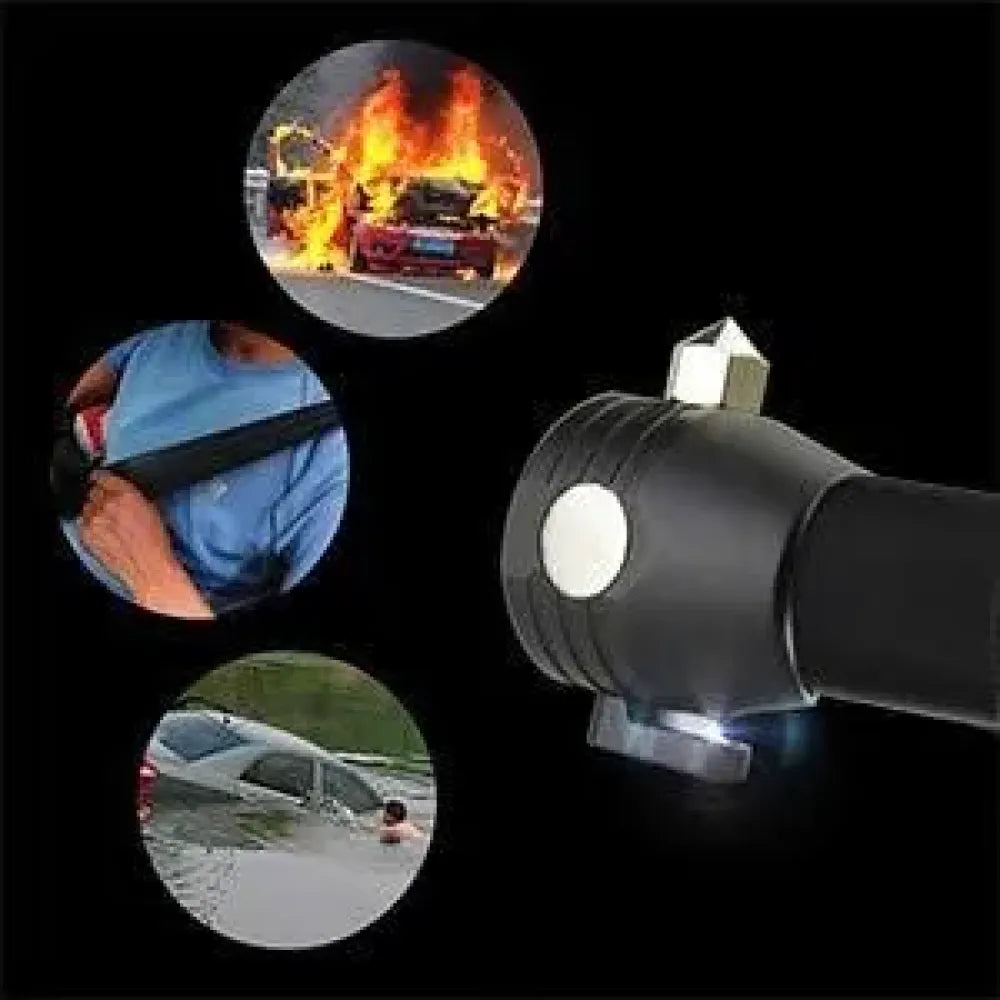 Solar-powered emergency flashlight
