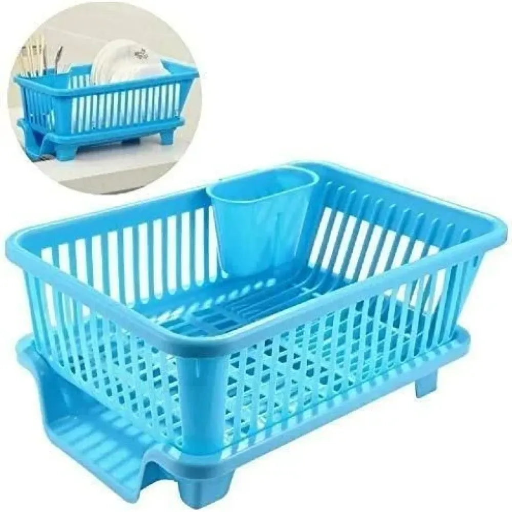 Space-saving 3-in-1 dish drainer