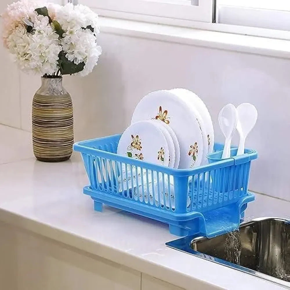 Space-saving 3-in-1 dish drainer
