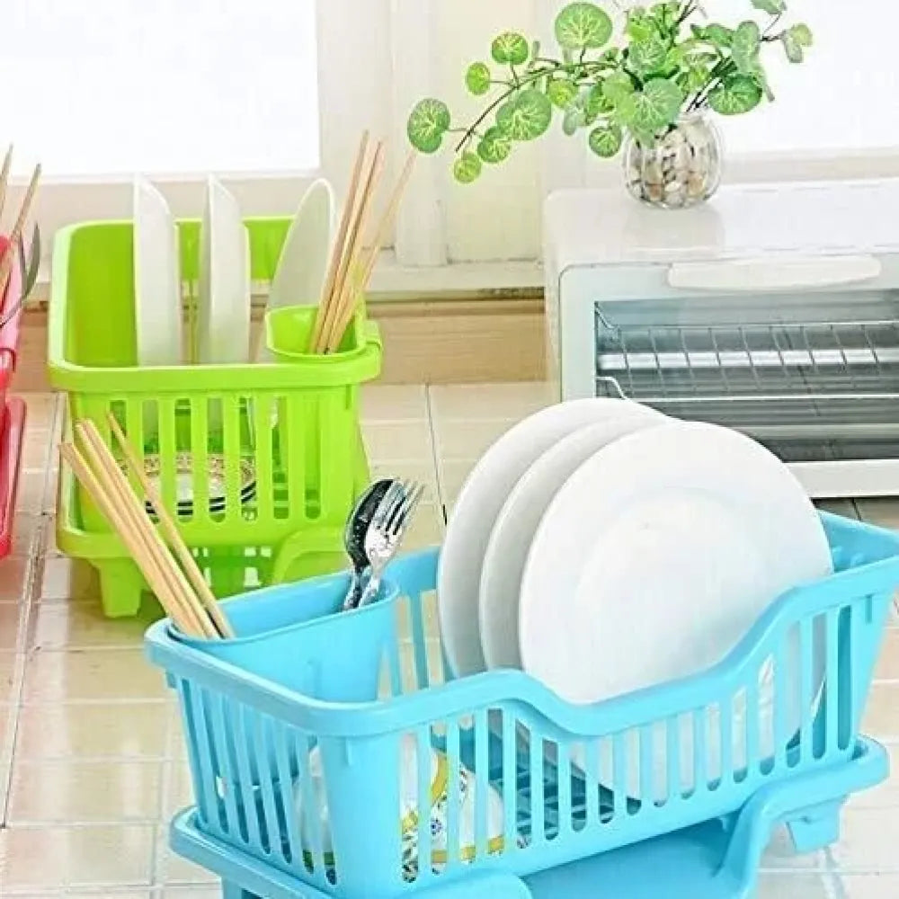 Space-saving 3-in-1 dish drainer