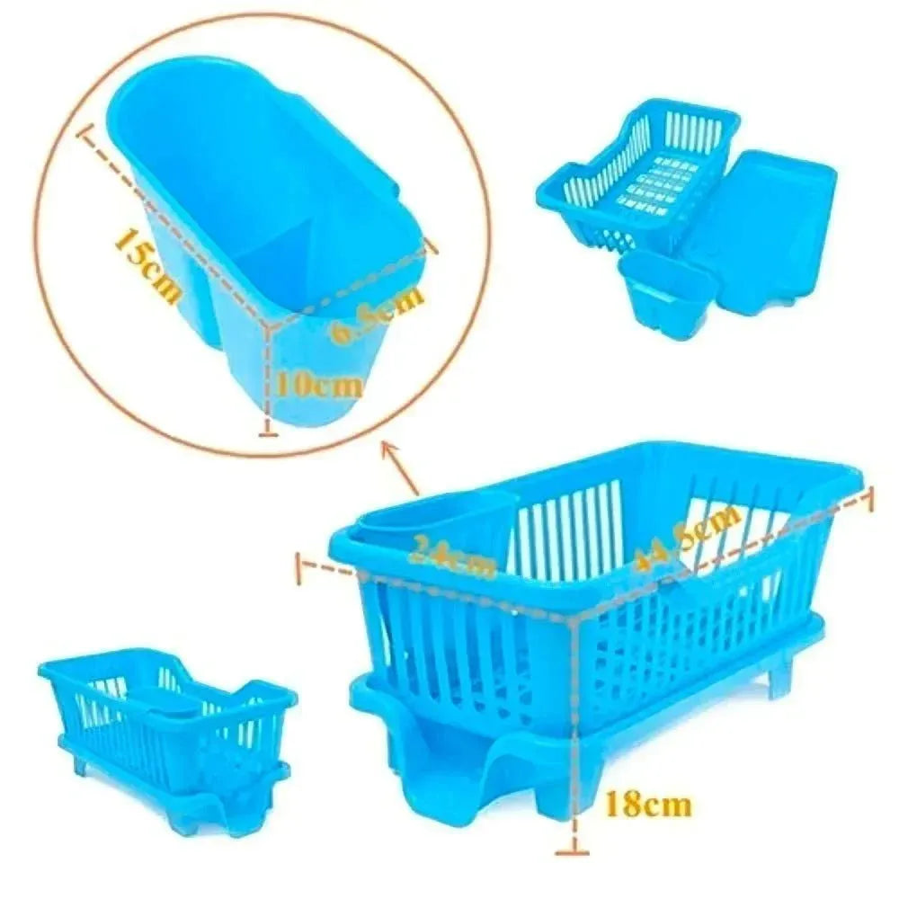 Space-saving 3-in-1 dish drainer