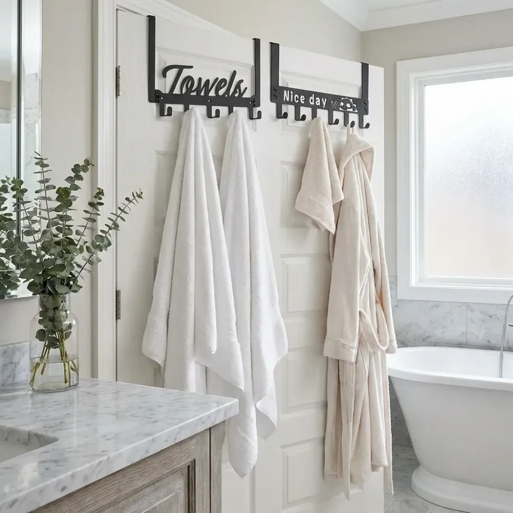 Space-saving over-door hook - home improvement