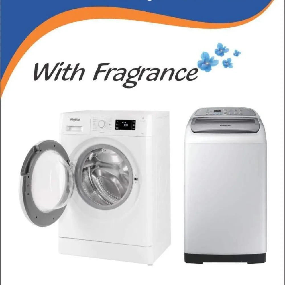 Washing machine cleaner advertisement.