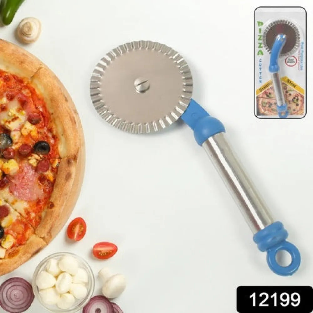 Stainless curly pizza cutter - home & kitchen