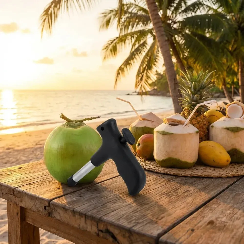Stainless steel coconut opener tool - home & kitchen