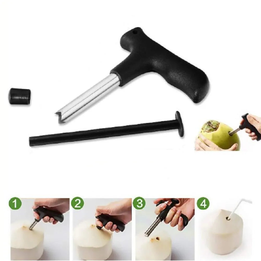 Stainless steel coconut opener tool - home & kitchen