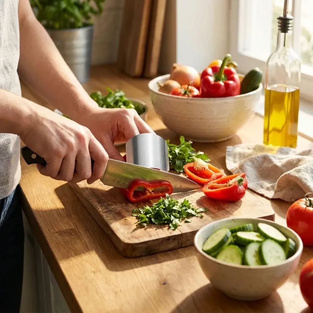 Stainless steel finger guard cutting protector - home & kitchen