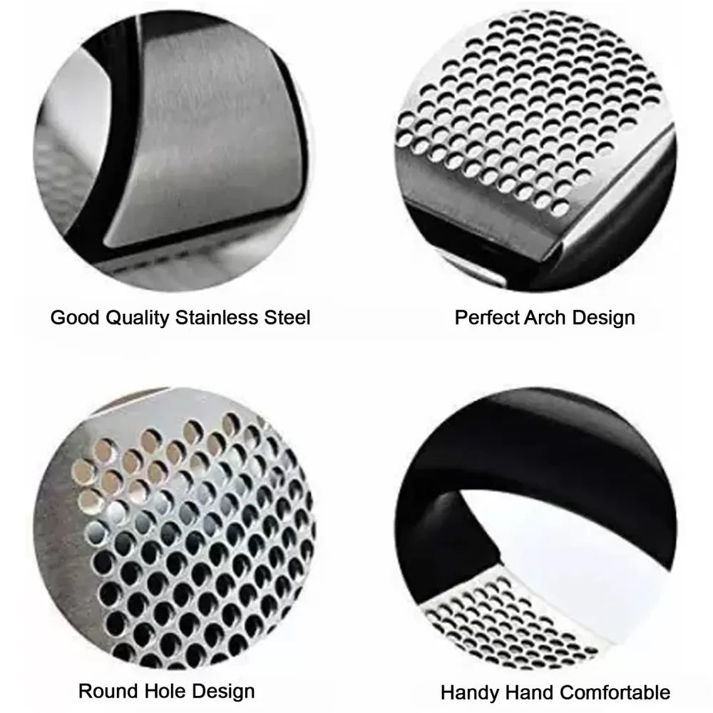 Stainless steel garlic crusher - kitchen tool