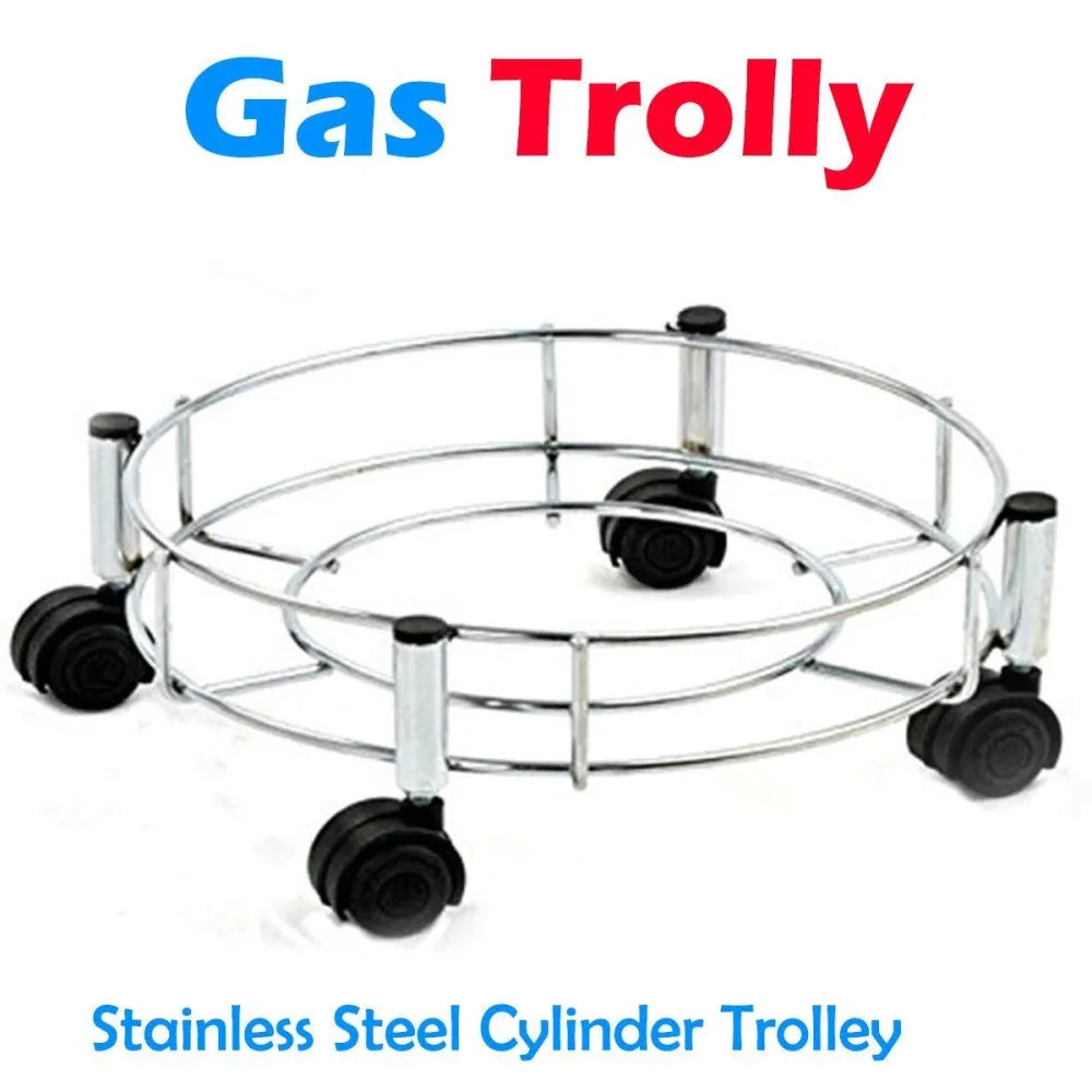 Stainless steel gas cylinder trolley - home & kitchen
