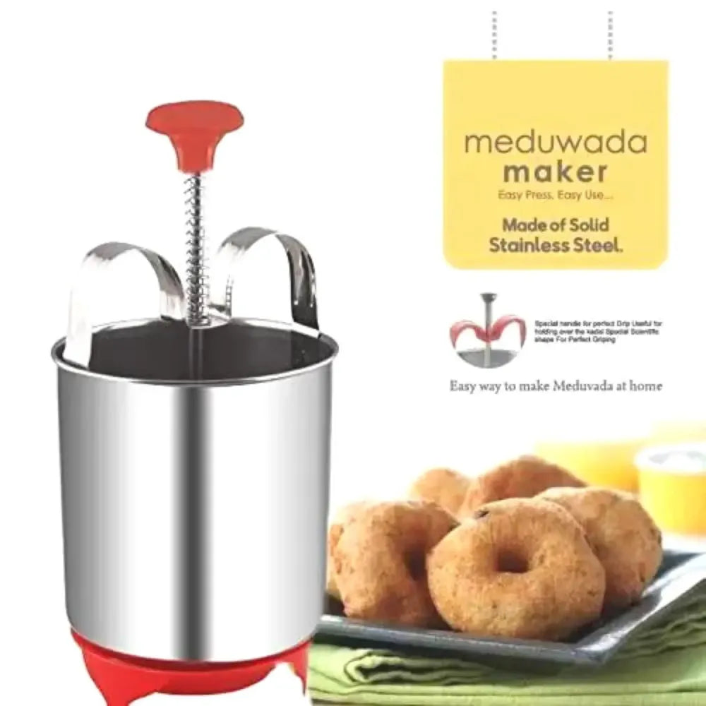 Stainless steel medu vada maker with stand
