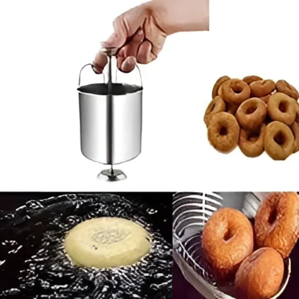 Stainless steel medu vada maker with stand