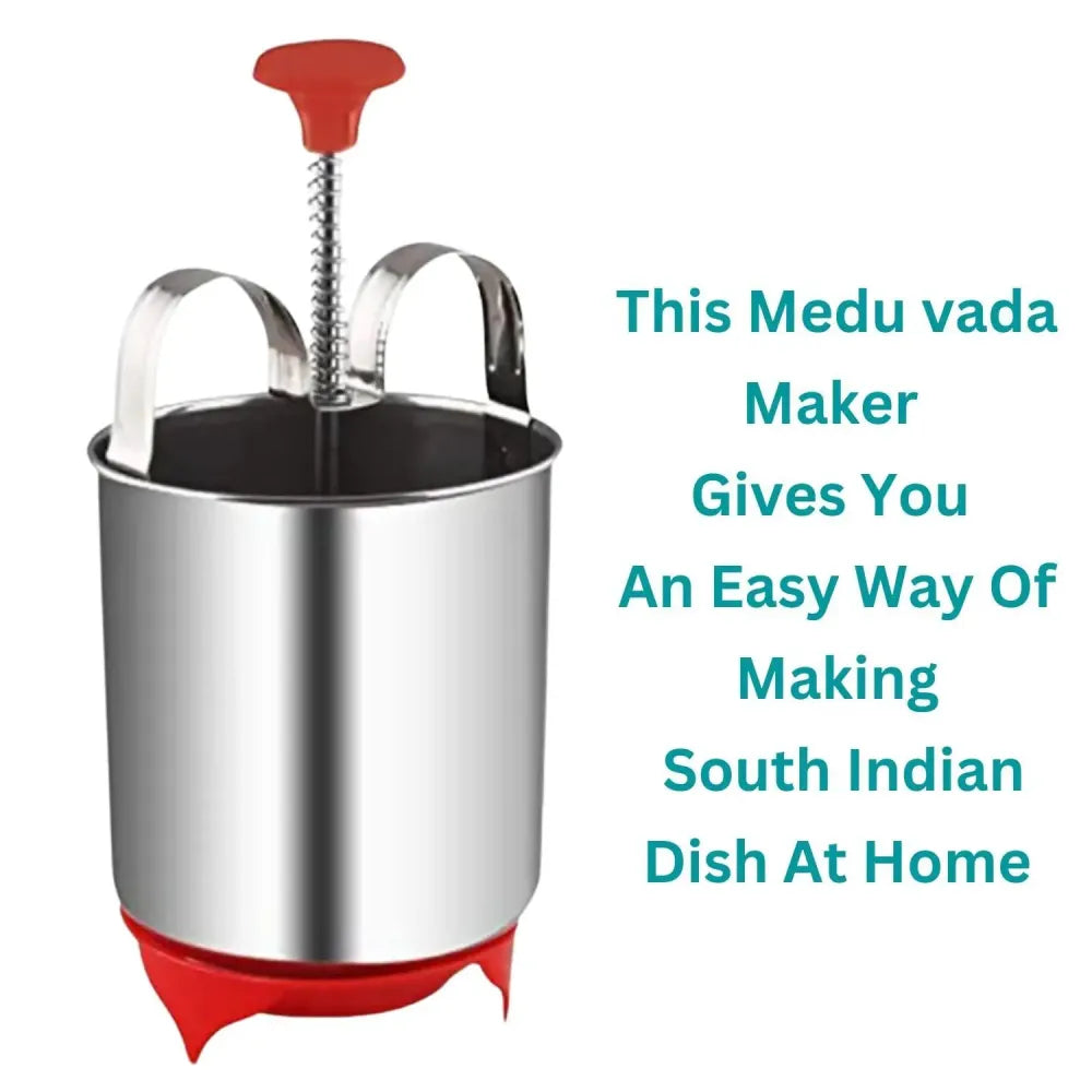 Stainless steel medu vada maker with stand