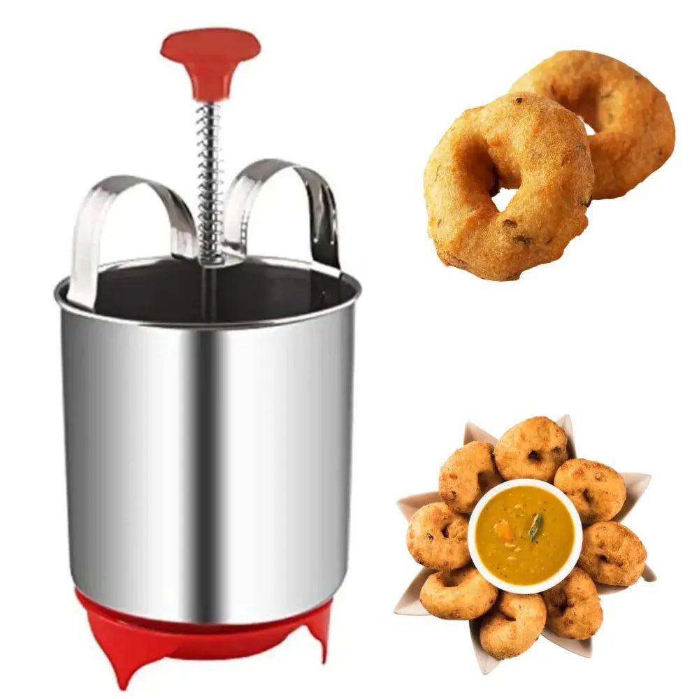 Stainless steel medu vada maker with stand
