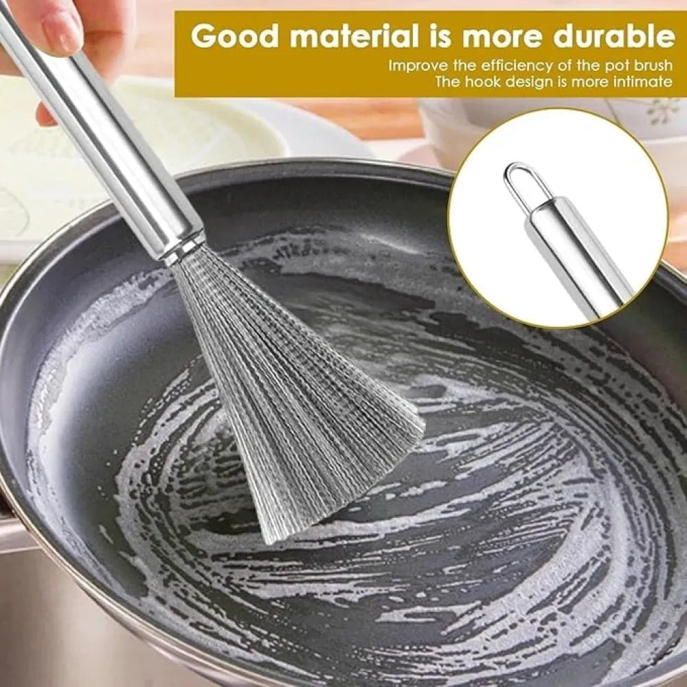 Stainless steel pan brush (2-pack)