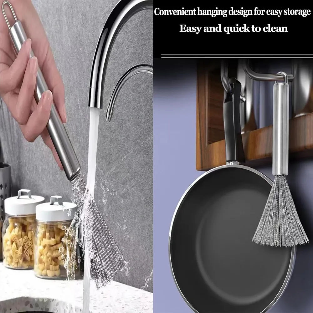 Stainless steel pan brush (2-pack)