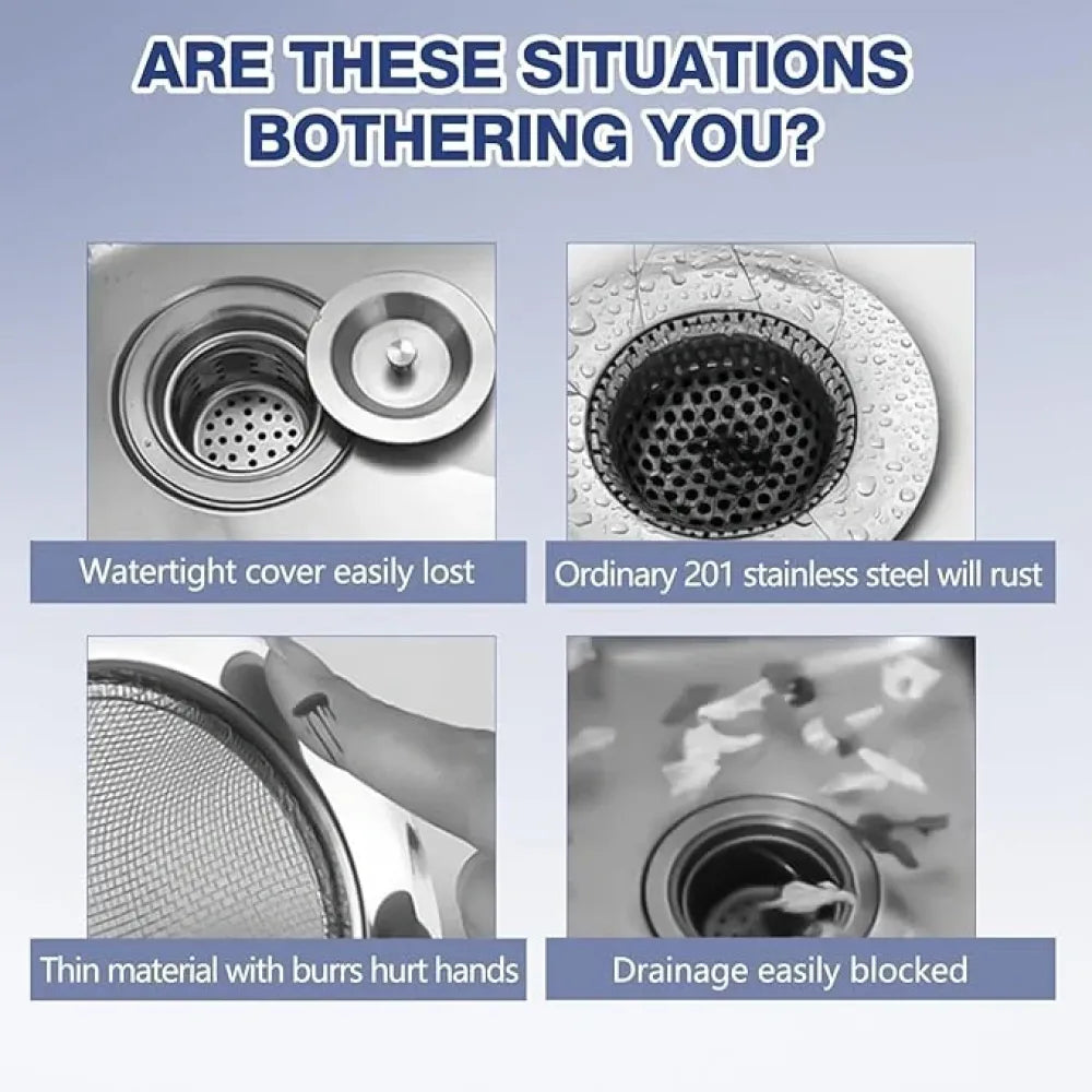 Stainless steel sink drain filter