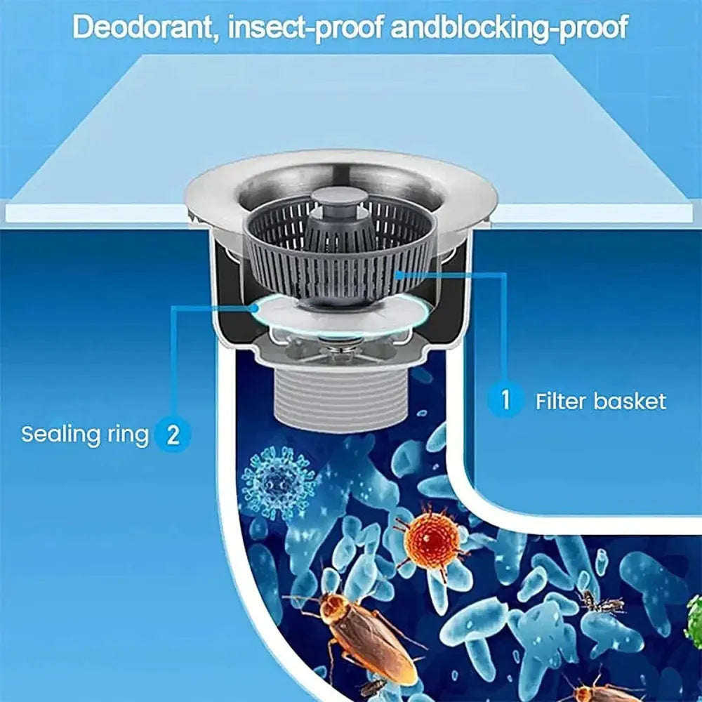 Stainless steel sink drain filter