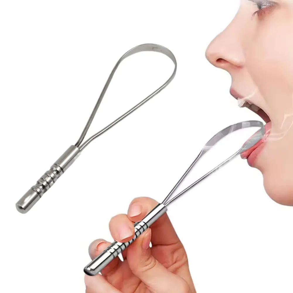 Stainless steel tongue cleaner - health care