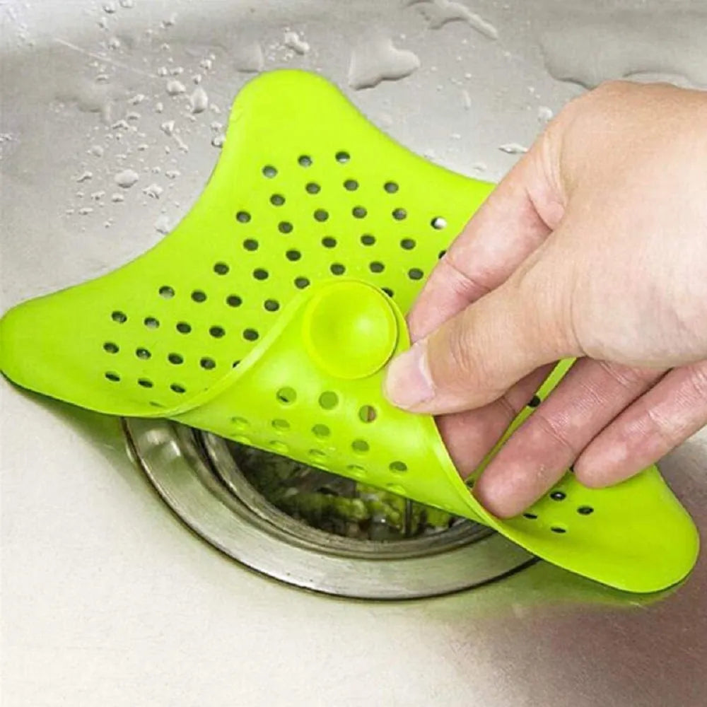 Star silicone drain hair catcher - home & kitchen