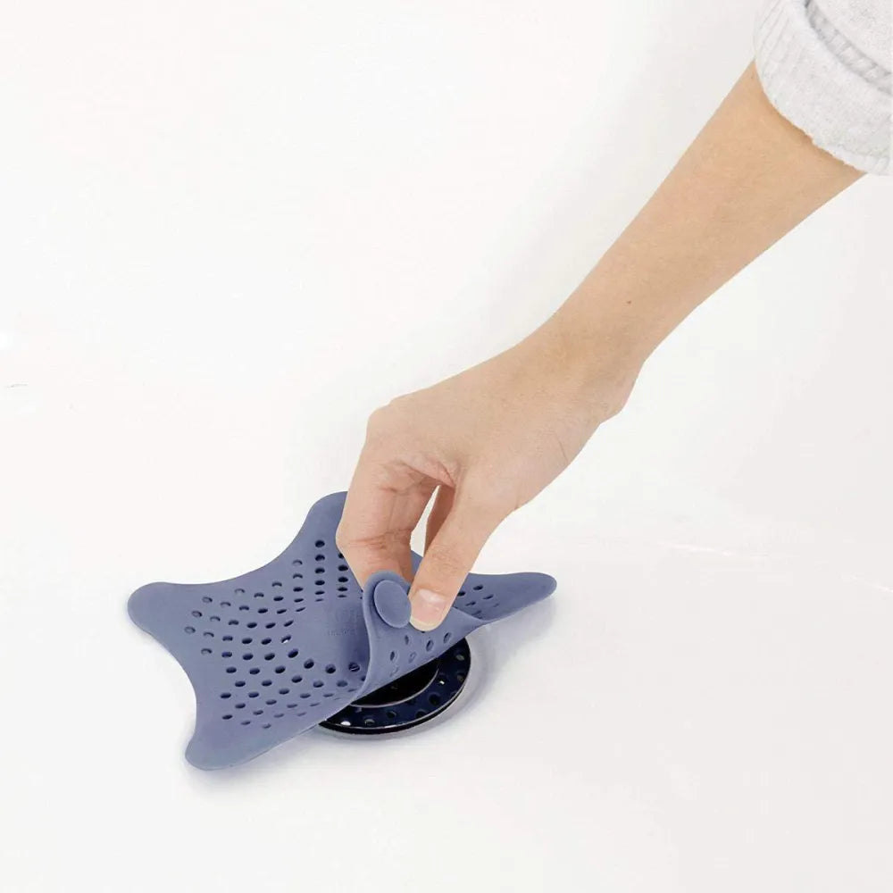 Star silicone drain hair catcher - home & kitchen