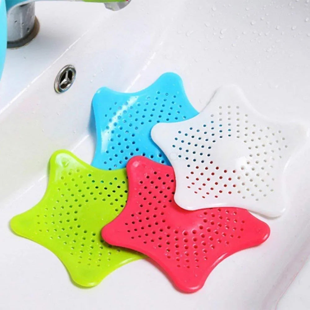 Star silicone drain hair catcher - home & kitchen