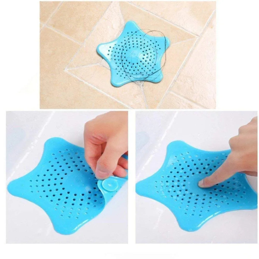 Star silicone drain hair catcher - home & kitchen