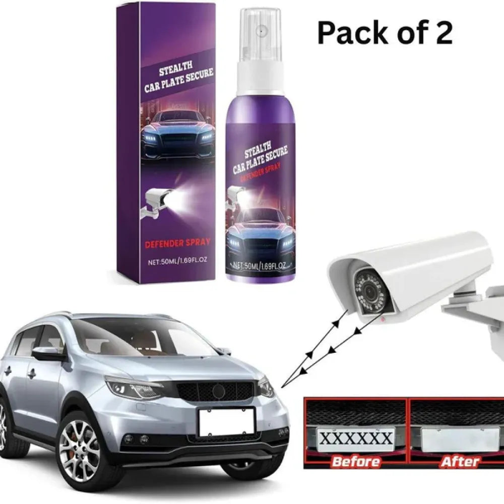 Stealth license plate spray