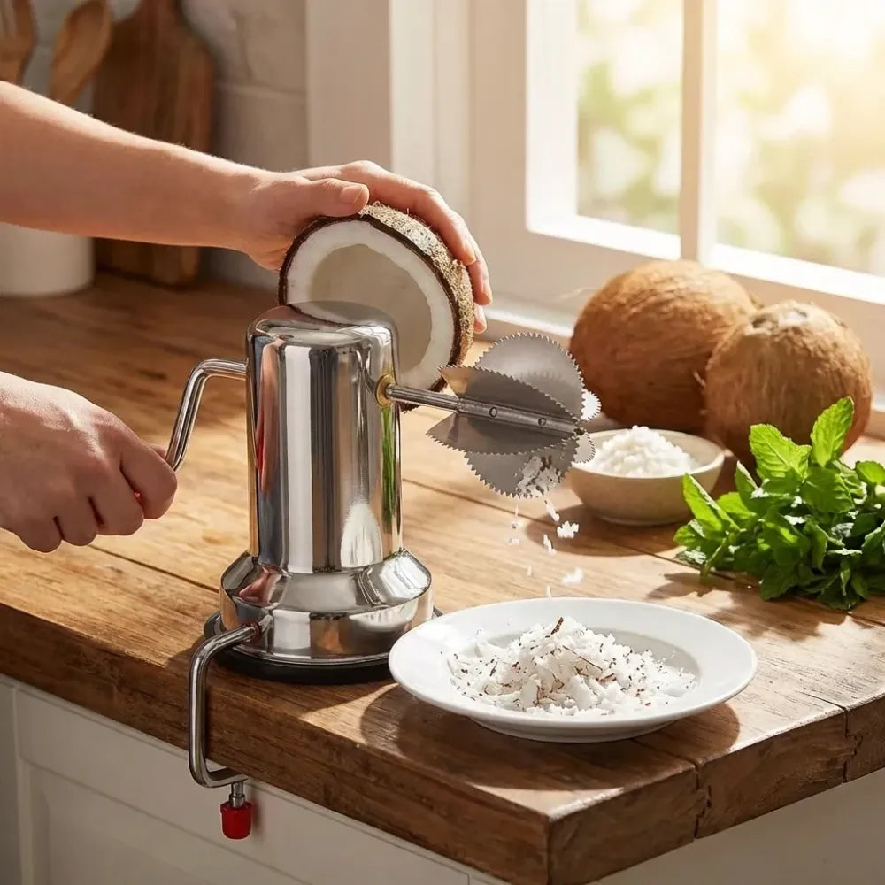 Steel coconut scraper - home & kitchen