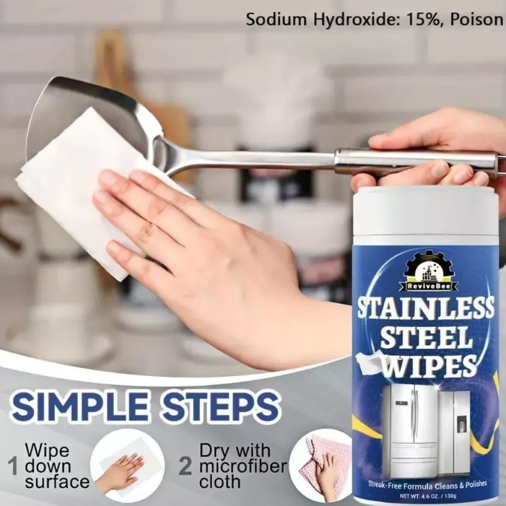 Streak-free steel wipes - home essentials