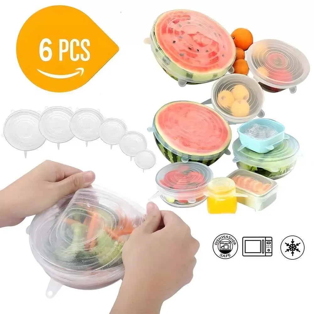 Stretch silicone food lids - home essentials