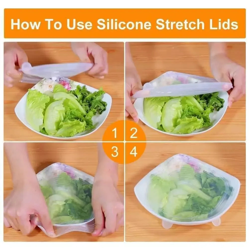 Stretch silicone food lids - home essentials